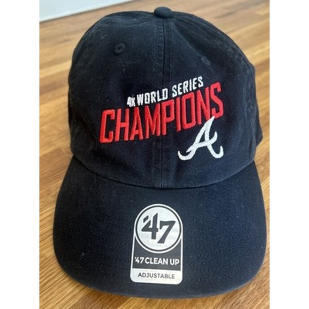 NWT Atlanta Braves 4X World Series Champions 2021 '47 CleanUp Hat Strapback